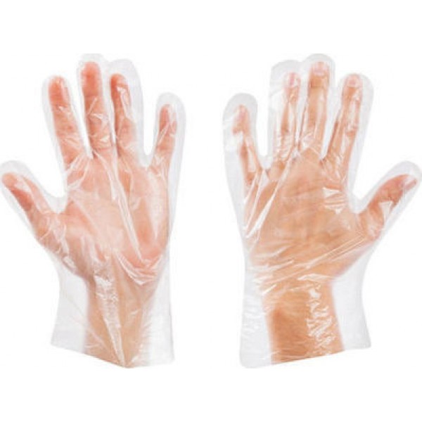 Γάντια Μιας Χρήσης Πολυαιθυλενίου Διάφανα - 100τμχ