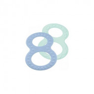 Nuk Δακτύλιος Οδοντοφυΐας για 0+ Μηνών Χρώμα Μπλε Και Πράσινο - 2τμχ