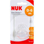Nuk First Choice Plus Θηλή από Σιλικόνη Μεσαίας Ροής για 0-6 Mηνών - 1τμχ